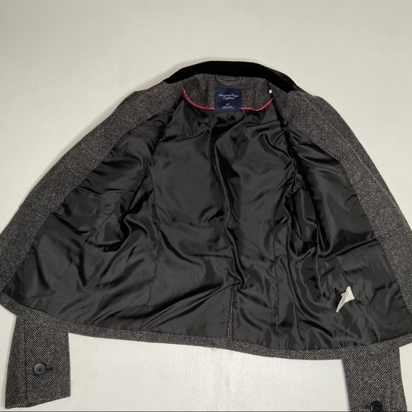 American Eagle Tweed Blazer with Velvet Collar - Picture 5 of 14